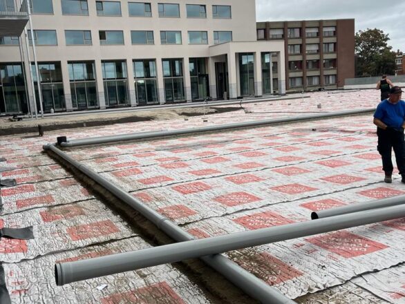 Système de drainage et film à bulles Delta Terraxx pour toit vert durable