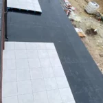 waterdichting terras met EPDM en tegels op terrasdragers